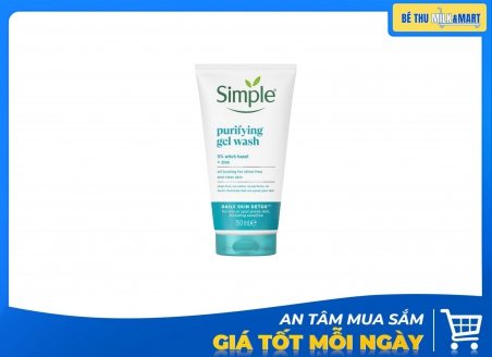 Sữa Rửa Mặt Simple Thanh Khiết Giảm Bóng Nhờn 150ml Kẹp