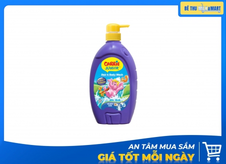 Sữa Tắm Gội Carrie Junior Double Milk 700g Kẹp