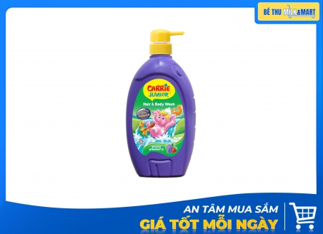 Sữa Tắm Gội Carrie Junior Grapeberry 700g Kẹp