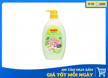 Sữa Tắm Gội Carrie Junior Yoghurt Melon 700g Kẹp