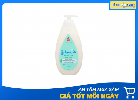 Sữa Tắm Gội Johnson's Milk + Rice Baby Bath 500ml