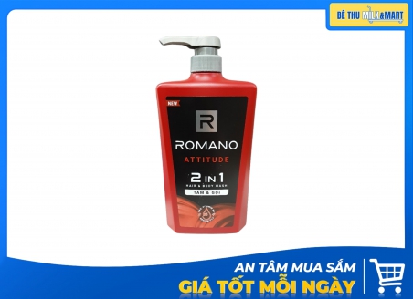 Sữa Tắm Gội Romano Attitude 650g Kẹp