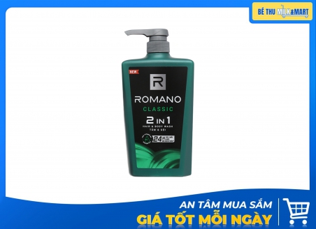 Sữa Tắm Gội Romano Classic 650g Kẹp