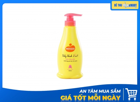 Sữa Tắm Gội Wesser Hổ Phách Hồng 500ml