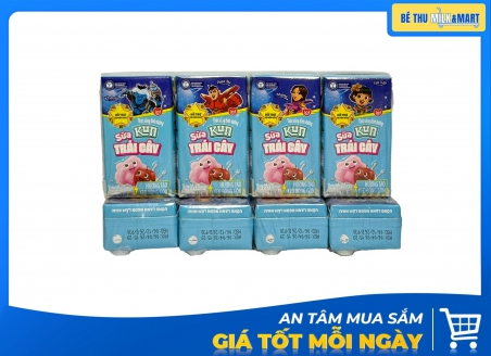 Sữa Trái Cây Kun Hương Táo Kẹo Bông Gòn 110ml
