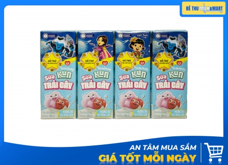 Sữa Trái Cây Kun Hương Táo Kẹo Bông Gòn 180ml