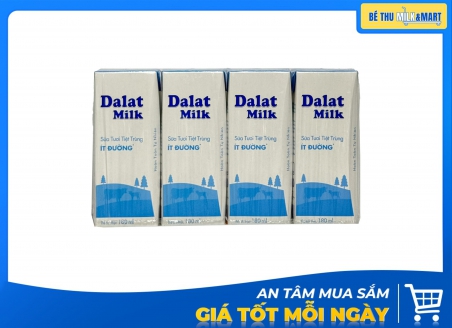 Sữa Tươi Đà Lạt Milk Ít Đường 180ml