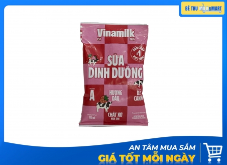 Sữa Tươi VNM Hương Dâu Bịch 220ml