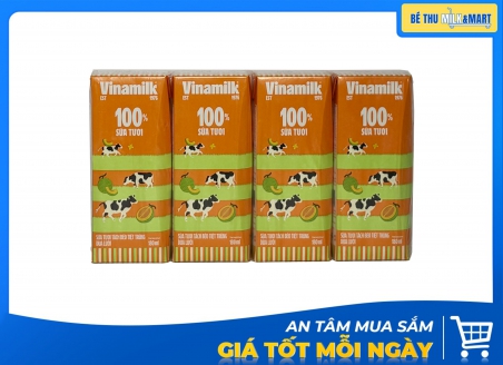 Sữa Tươi VNM Tách Béo Dưa Lưới 180ml