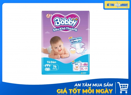Tã Dán Bobby M 76 Miếng