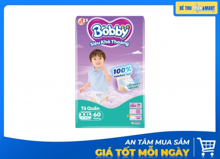 Tã Quần Bobby 2XL 60 Miếng
