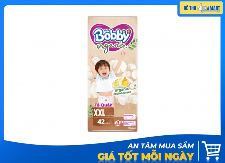 Tã Quần Bobby Organic 2XL 42 Miếng