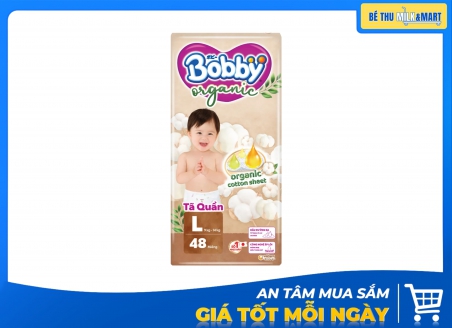 Tã Quần Bobby Organic L 48 Miếng