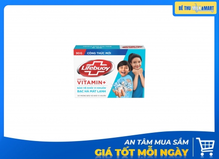 Xà Phòng Cục Lifebuoy Mát Lạnh Sảng Khoái 90g