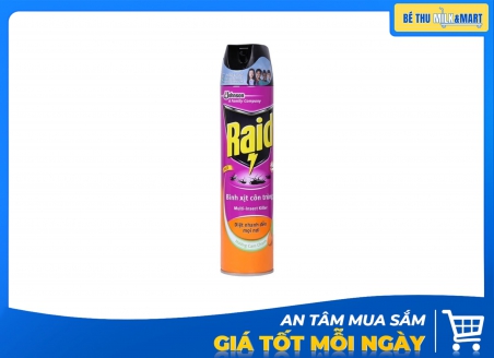 Xịt Côn Trùng Raid Cam Chanh 520ml