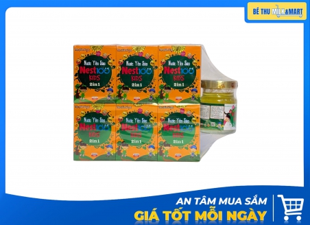Yến Sào Nest100 Kids 2in1 Cải Thiện Biếng Ăn 70ml Lốc 6 Tặng 1