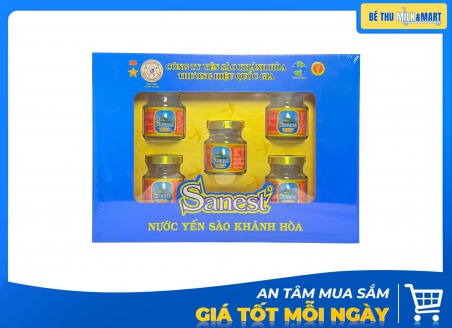 Yến Sào Sanest Có Đường 70ml Hộp Quà 5 Lọ